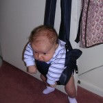 homemade baby swing