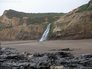 point reyes beach waterfall