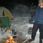 brats on the campfire