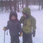 Happy snowshoers