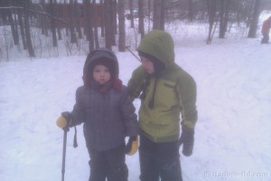 Happy snowshoers