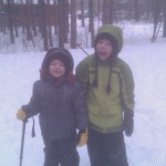 Happy snowshoers