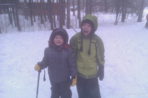 Happy snowshoers