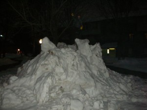 snowbank climbing