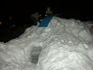snowcave sledding