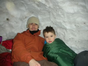inside snowcave